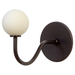 Pin Up Wall Sconce by Research.Lighting, Black, 3in Glass, Made to Order