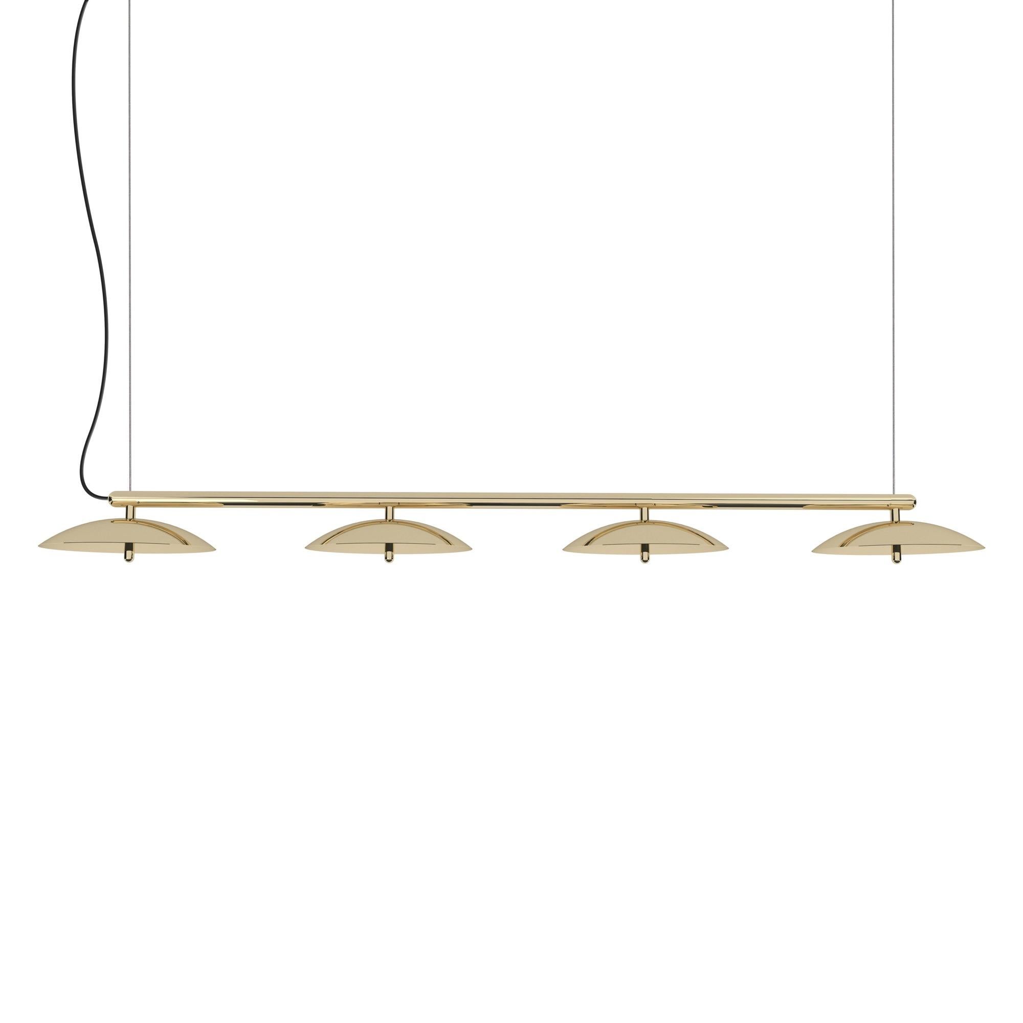 Contemporary Signal Linear Pendant, by Souda, Long, Black & Nickel, Made to Order For Sale