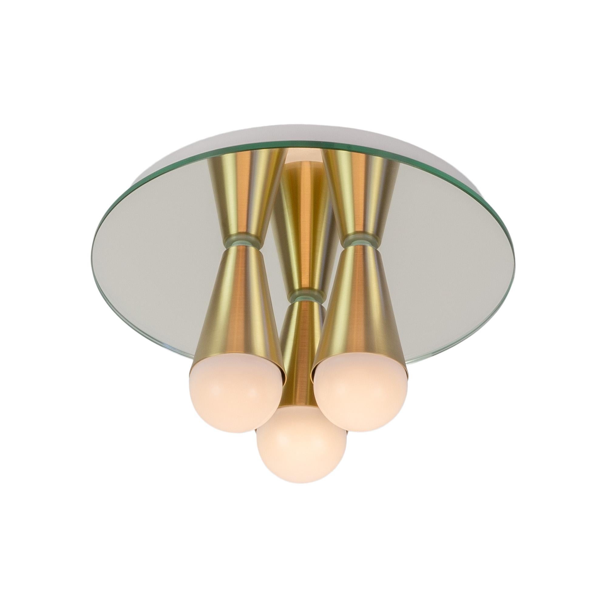 Echo Lámpara de tres luces / empotrable de latón, de Souda, en Stock Metal en venta
