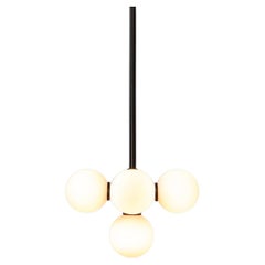 Pendentif Bunch, par RESEARCH Lighting, noir, globe en verre de 3 po, fait sur commande
