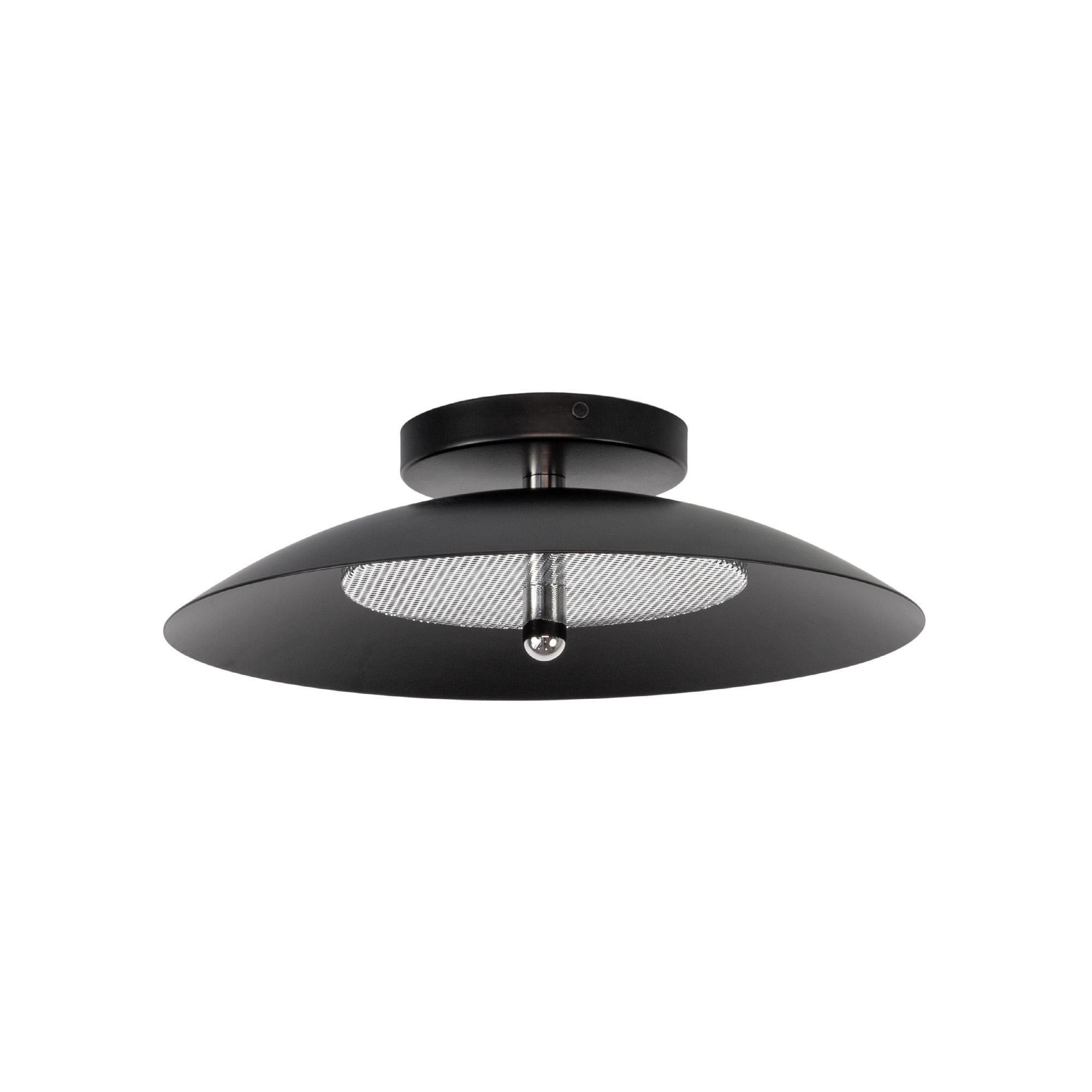 Metal Signal Flush Mount from Souda, Black and Brass, In Stock For Sale