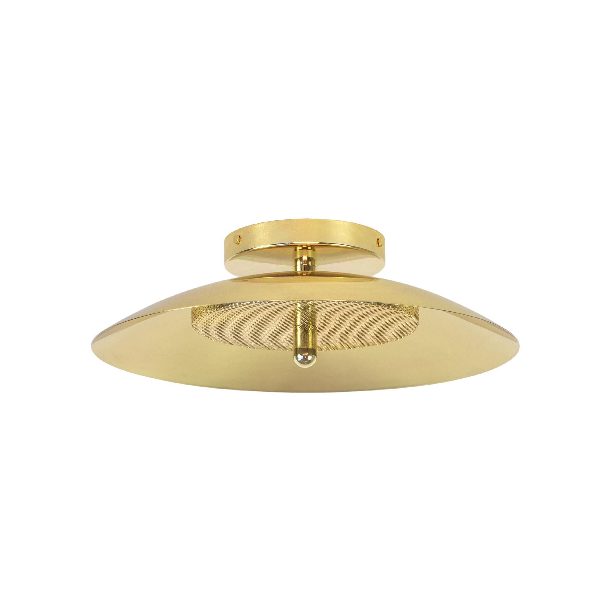 Signal Flush Mount from Souda, Black and Brass, In Stock For Sale 1