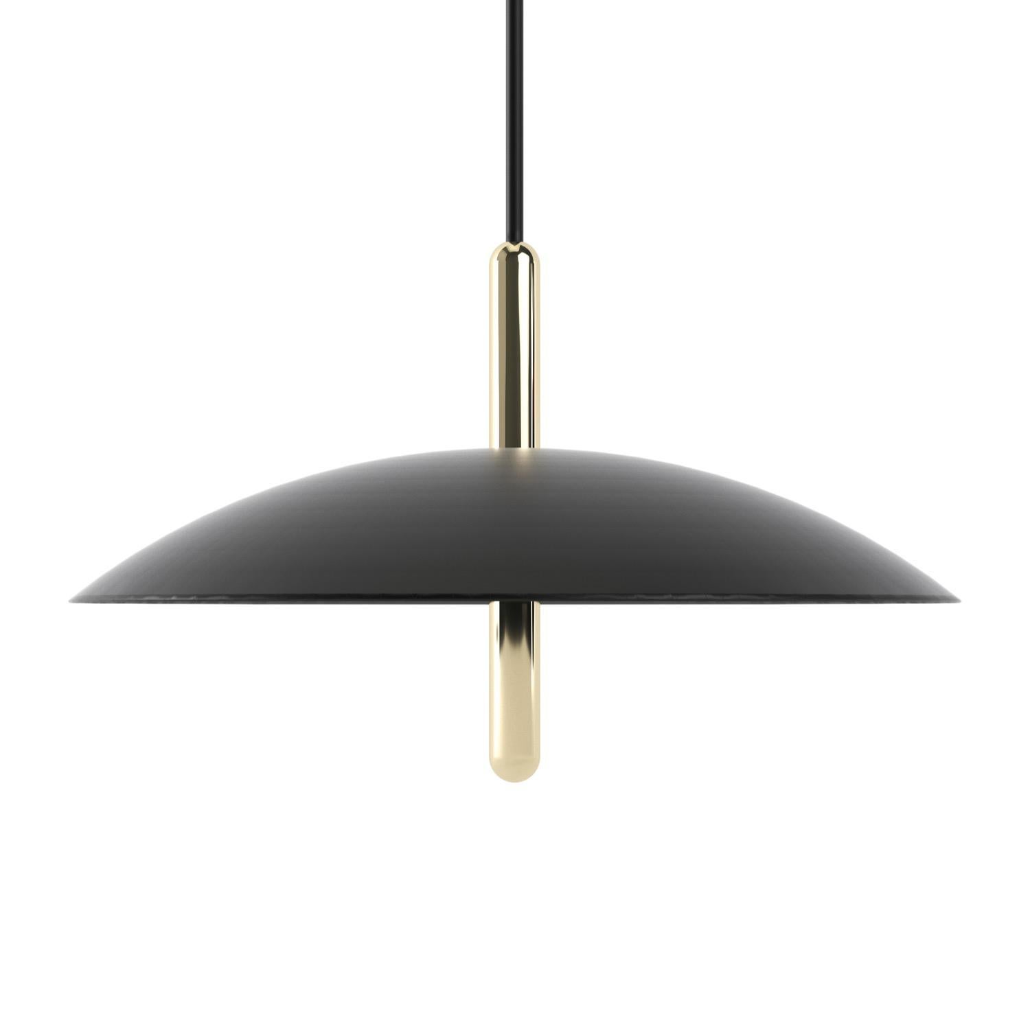 Lámpara Colgante Signal de Souda, Negro y Latón, En Stock en venta 1
