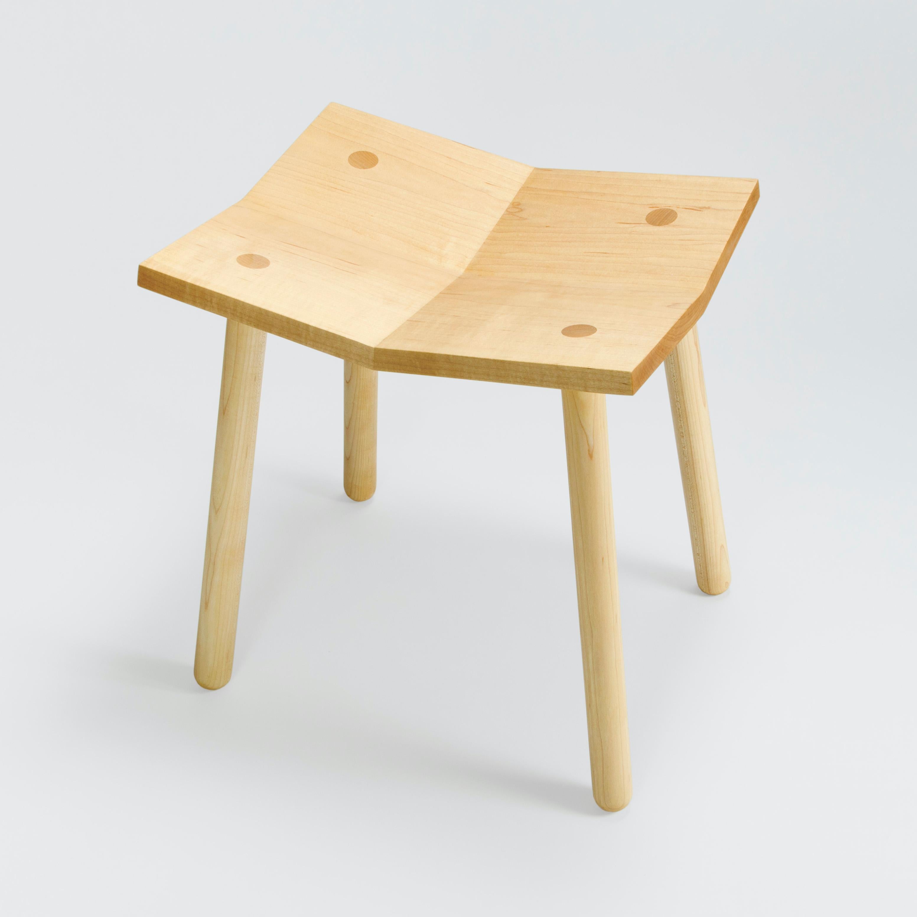 American Mitre Stool, from Souda, Black, Wood, Floor Model For Sale