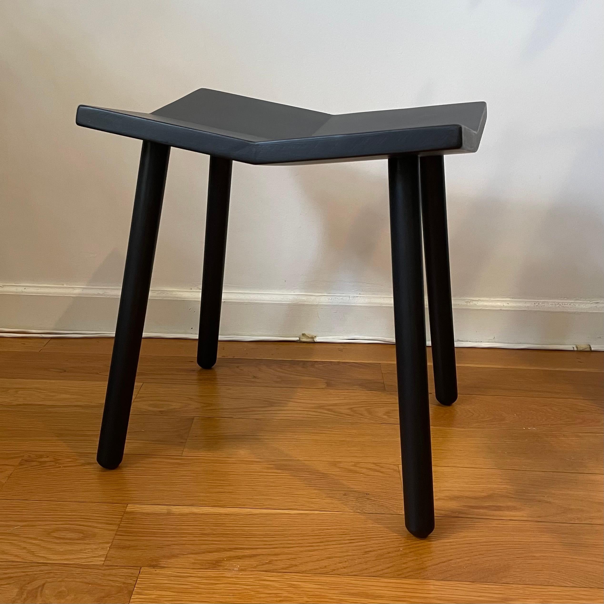 Mitre Stool, from Souda, Black, Wood, Floor Model For Sale 5