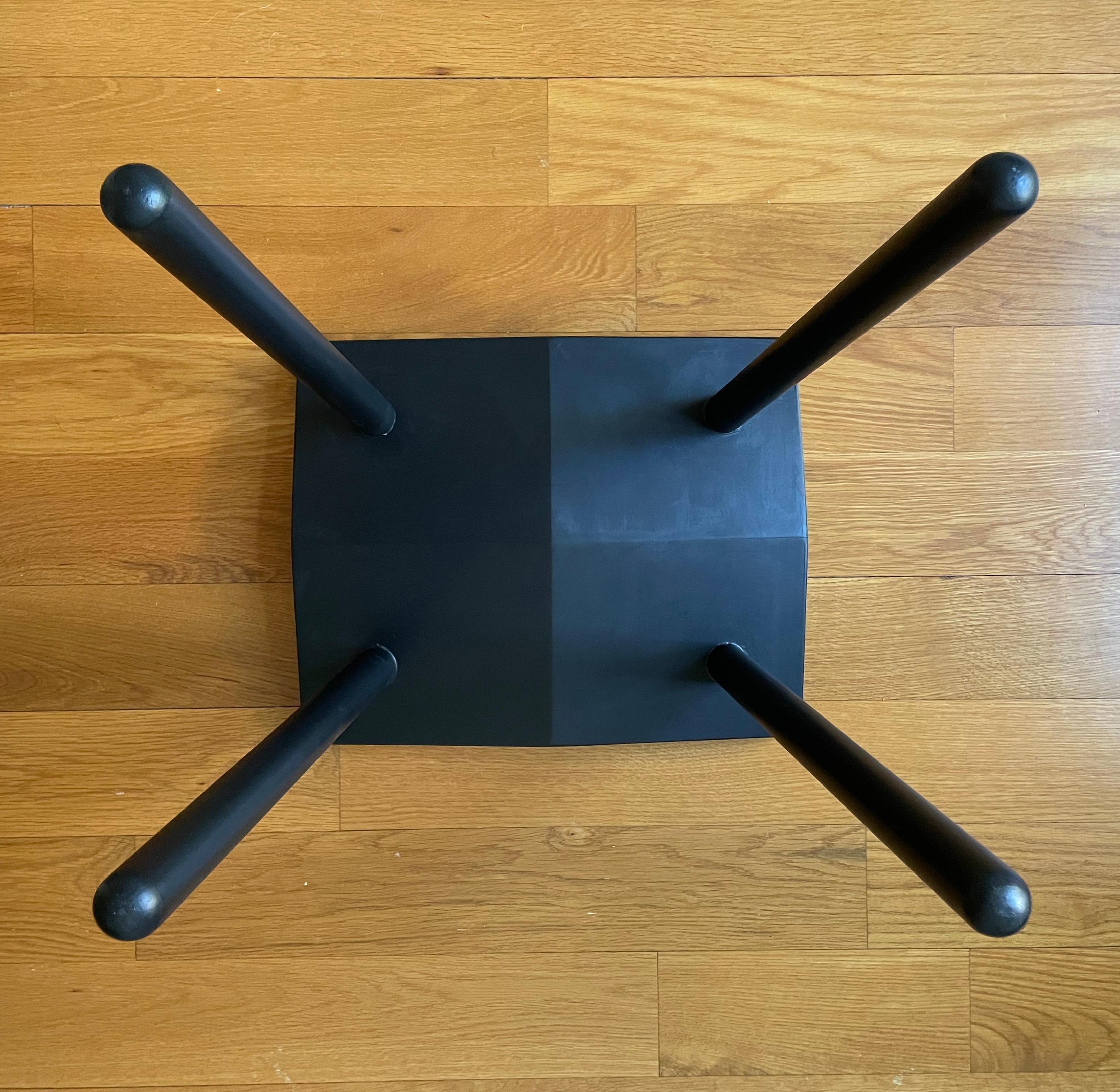 Mitre Stool, from Souda, Black, Wood, Floor Model For Sale 3
