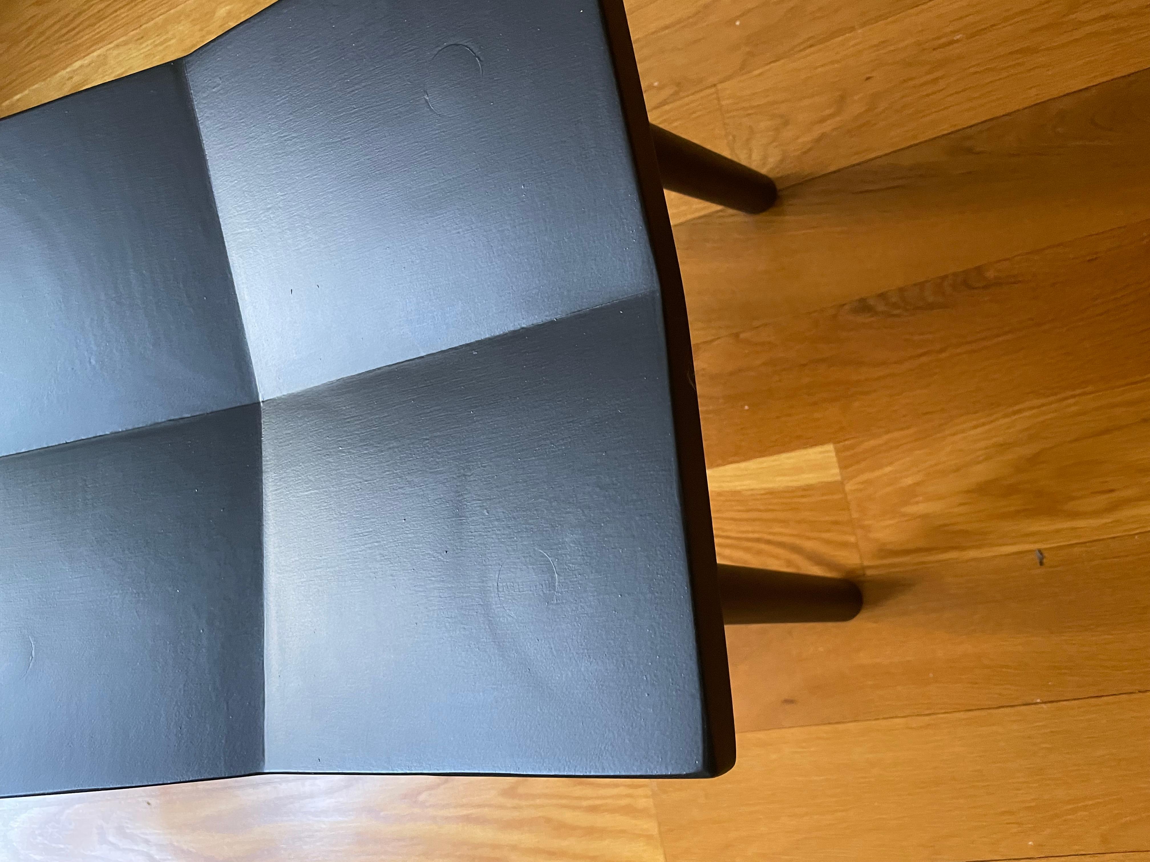 Mitre Stool, from Souda, Black, Wood, Floor Model For Sale 1