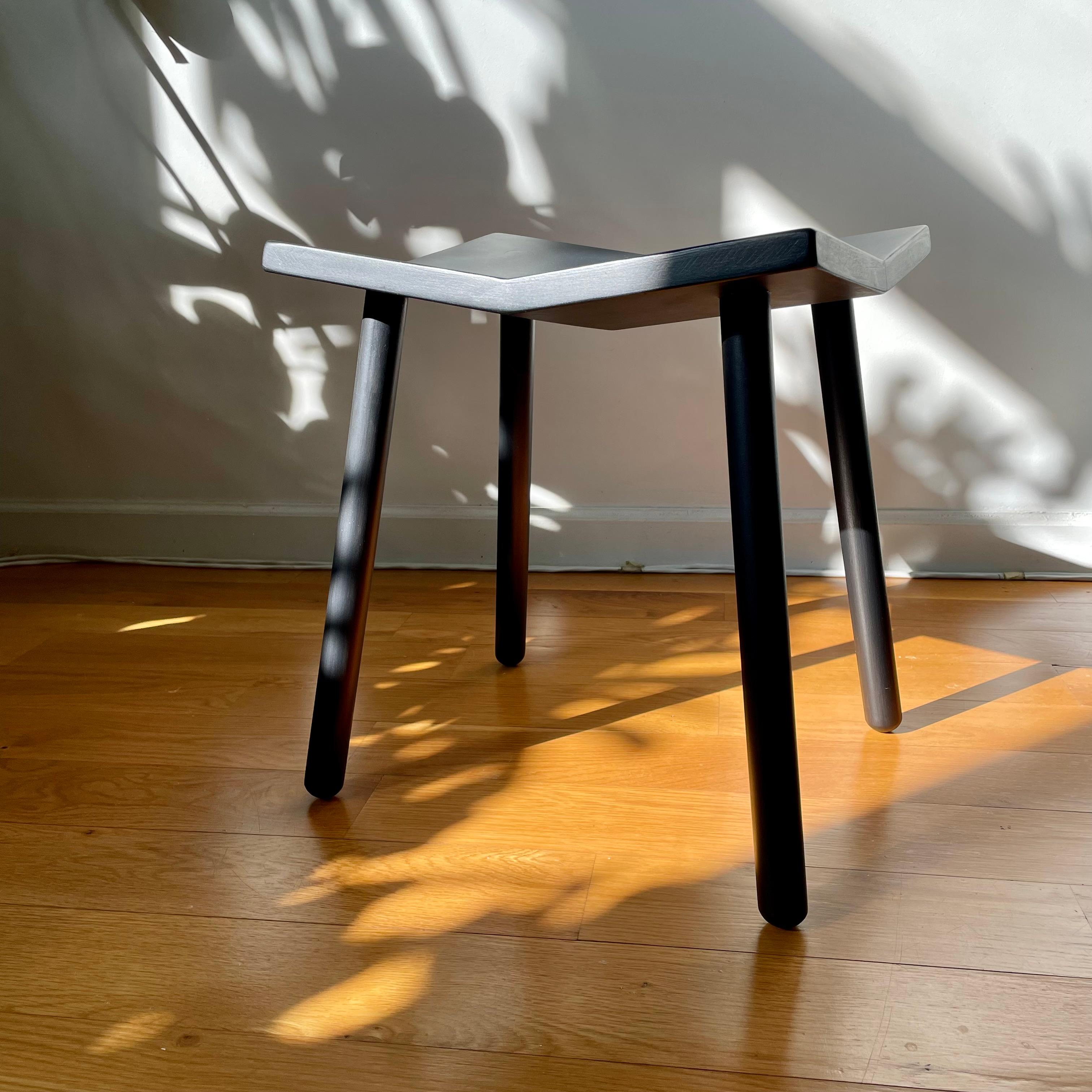 Mitre Stool, from Souda, Black, Wood, Floor Model For Sale 7