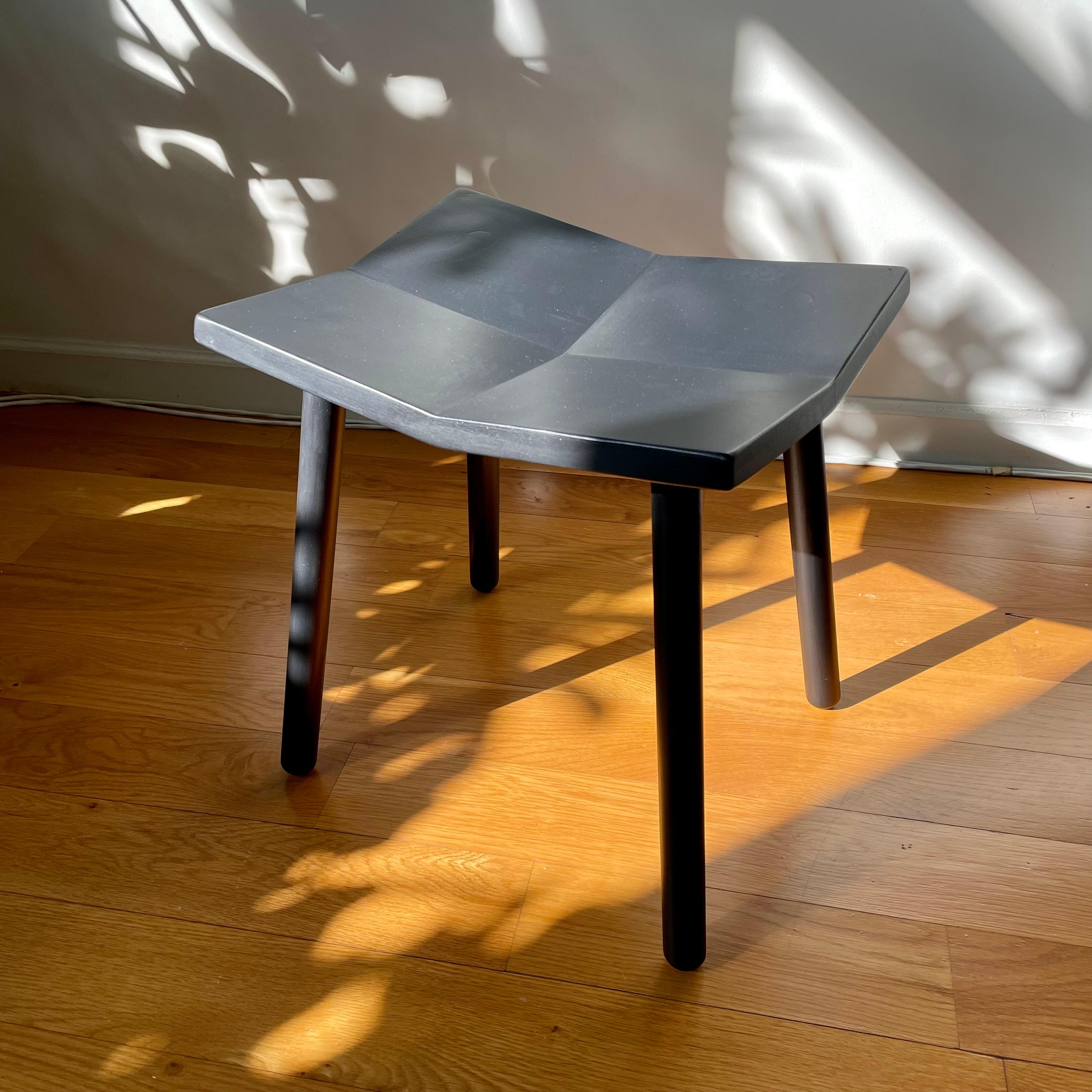 Mitre Stool, from Souda, Black, Wood, Floor Model For Sale 8