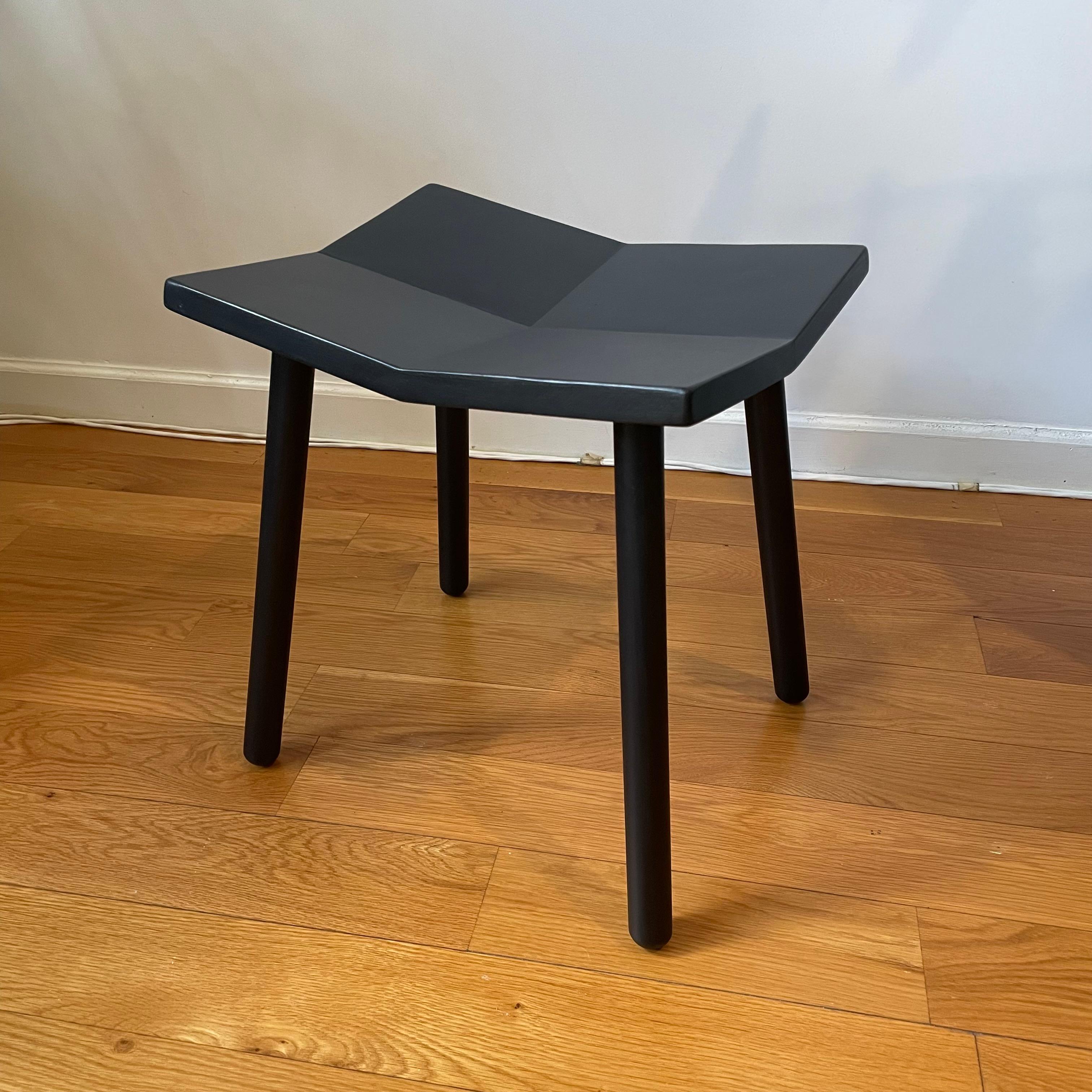Mitre Stool, from Souda, Black, Wood, Floor Model For Sale 6