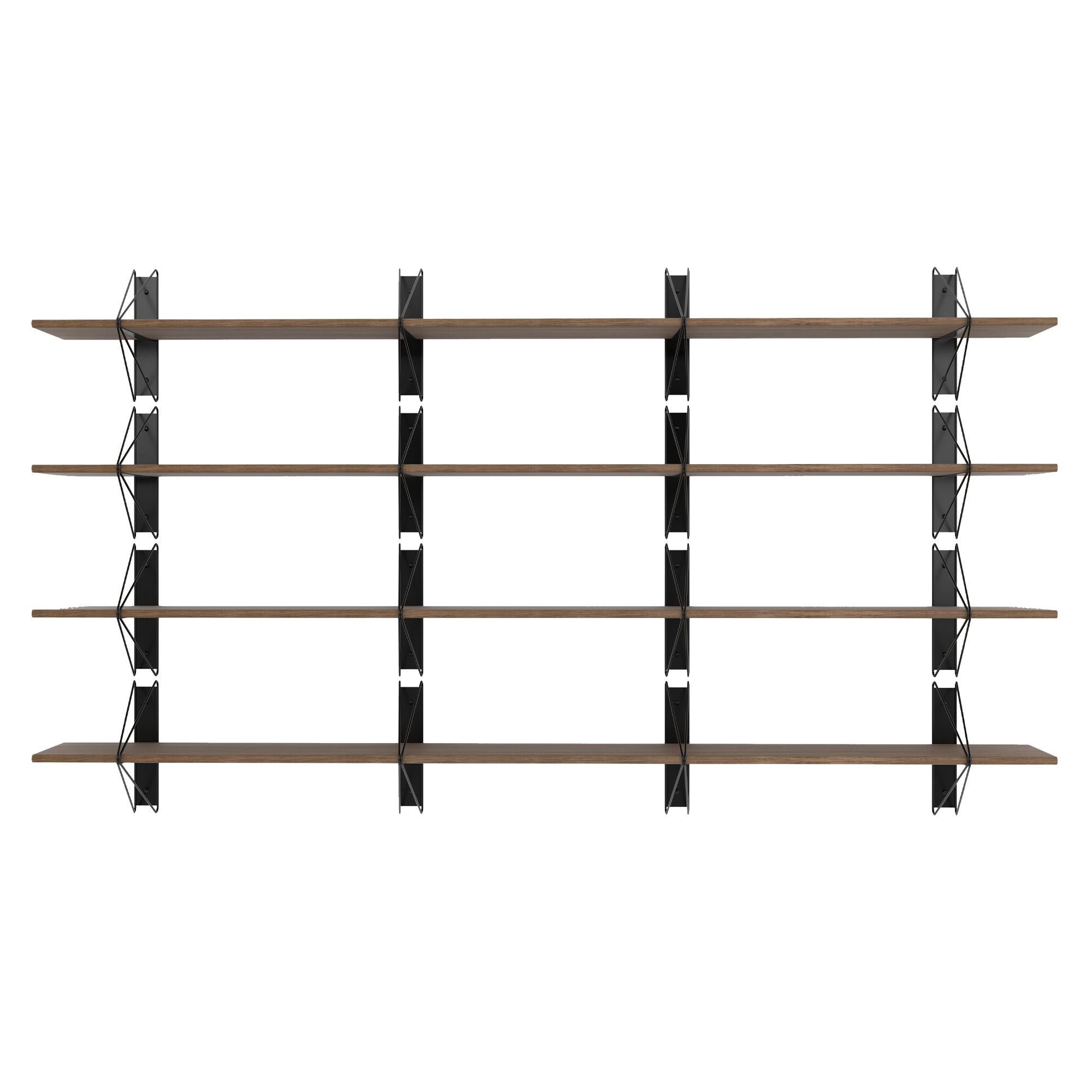 Ensemble de 5 étagères en structure de Souda, 116 pouces, noires, extra longues, fabriquées sur commande en vente 3