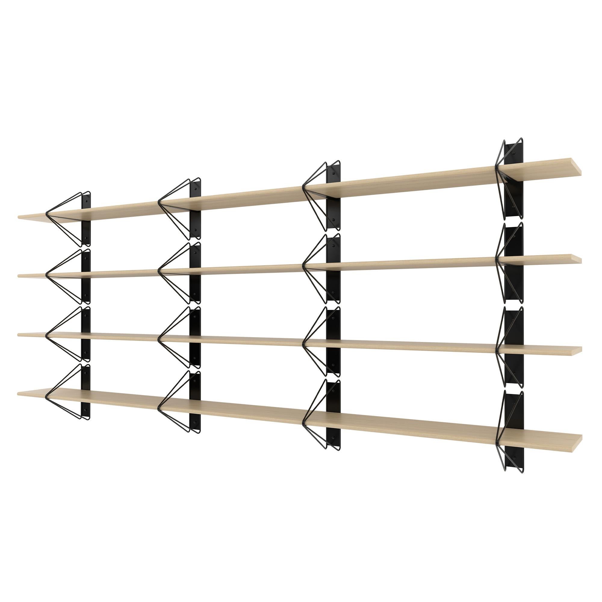 Ensemble de 5 étagères en structure de Souda, 116 pouces, noires, extra longues, fabriquées sur commande en vente 8