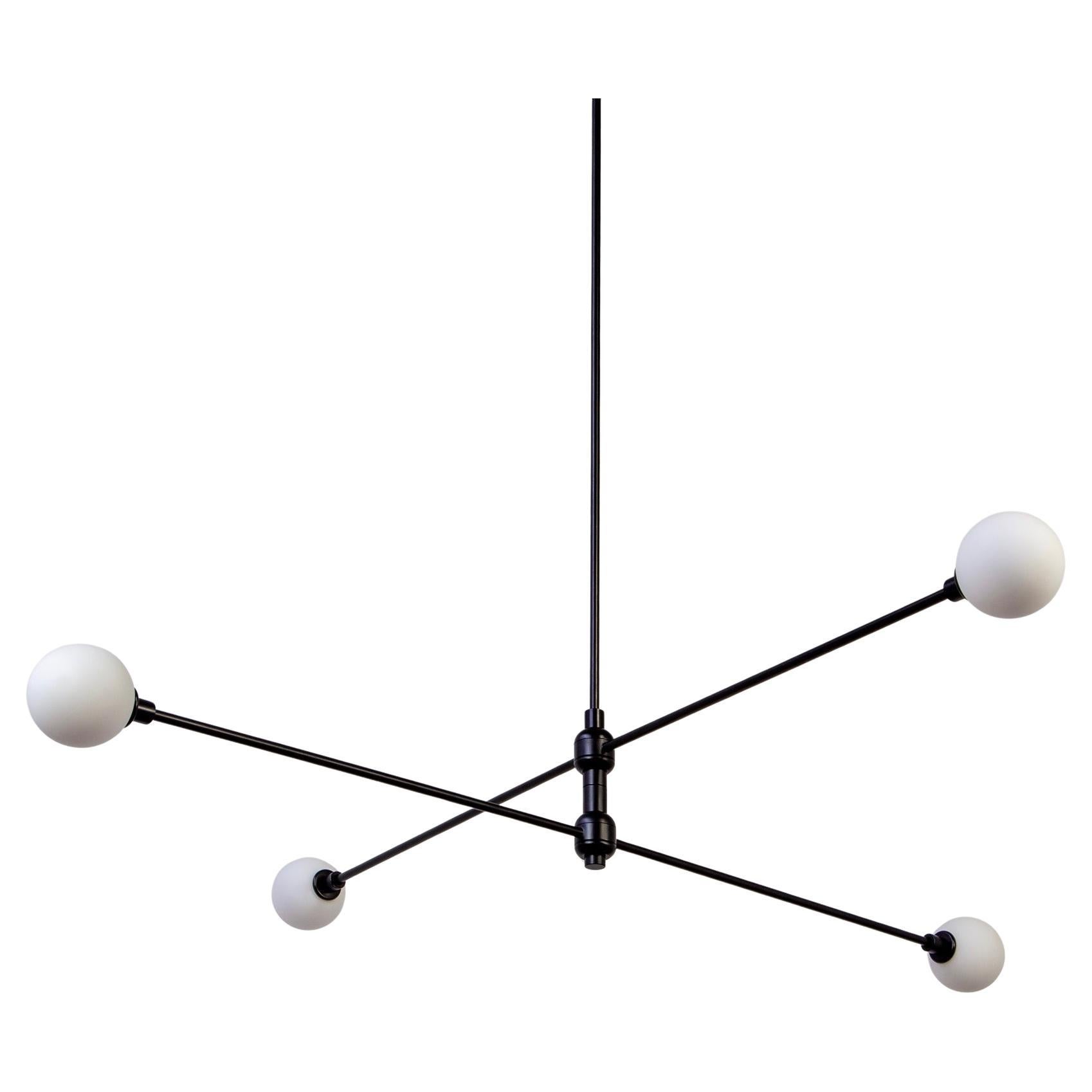 Questo annuncio è per 1 lampadario a tre piani in nero. 

I bracci di questa lampada ruotano, quindi puoi configurare la luce al momento dell'installazione. La lampada può essere utilizzata anche come apparecchio lineare, a seconda di come si