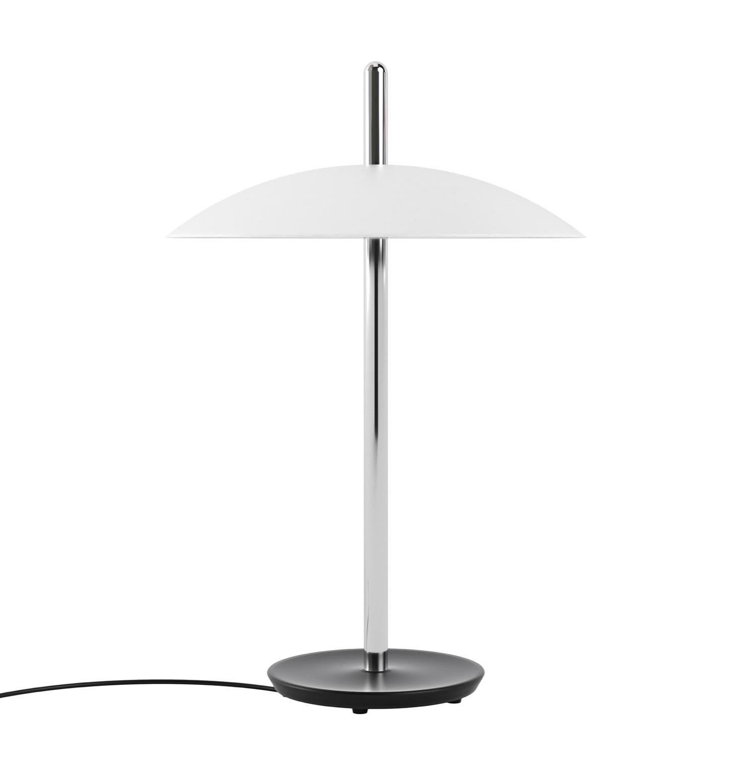 Signal-Tischlampen von Souda, Weiß und Messing, auf Bestellung gefertigt, Paar im Angebot 3