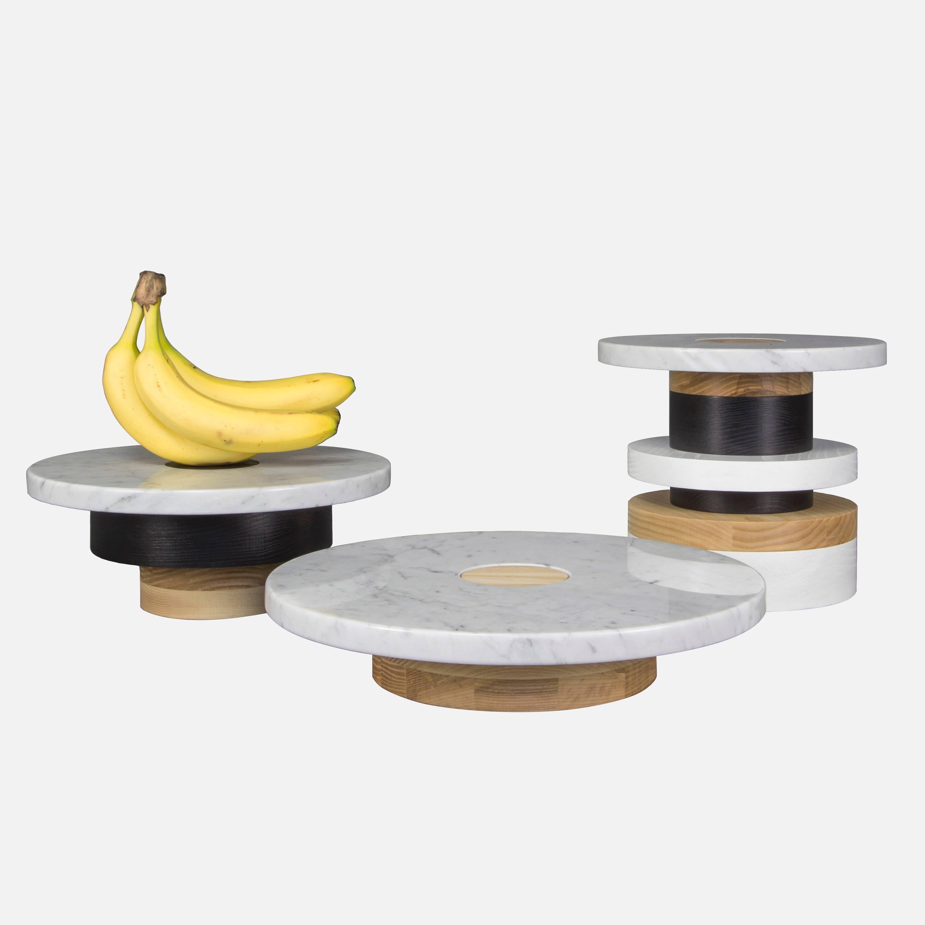 Oiled Set of Three Sass Pedestals from Souda, in stock