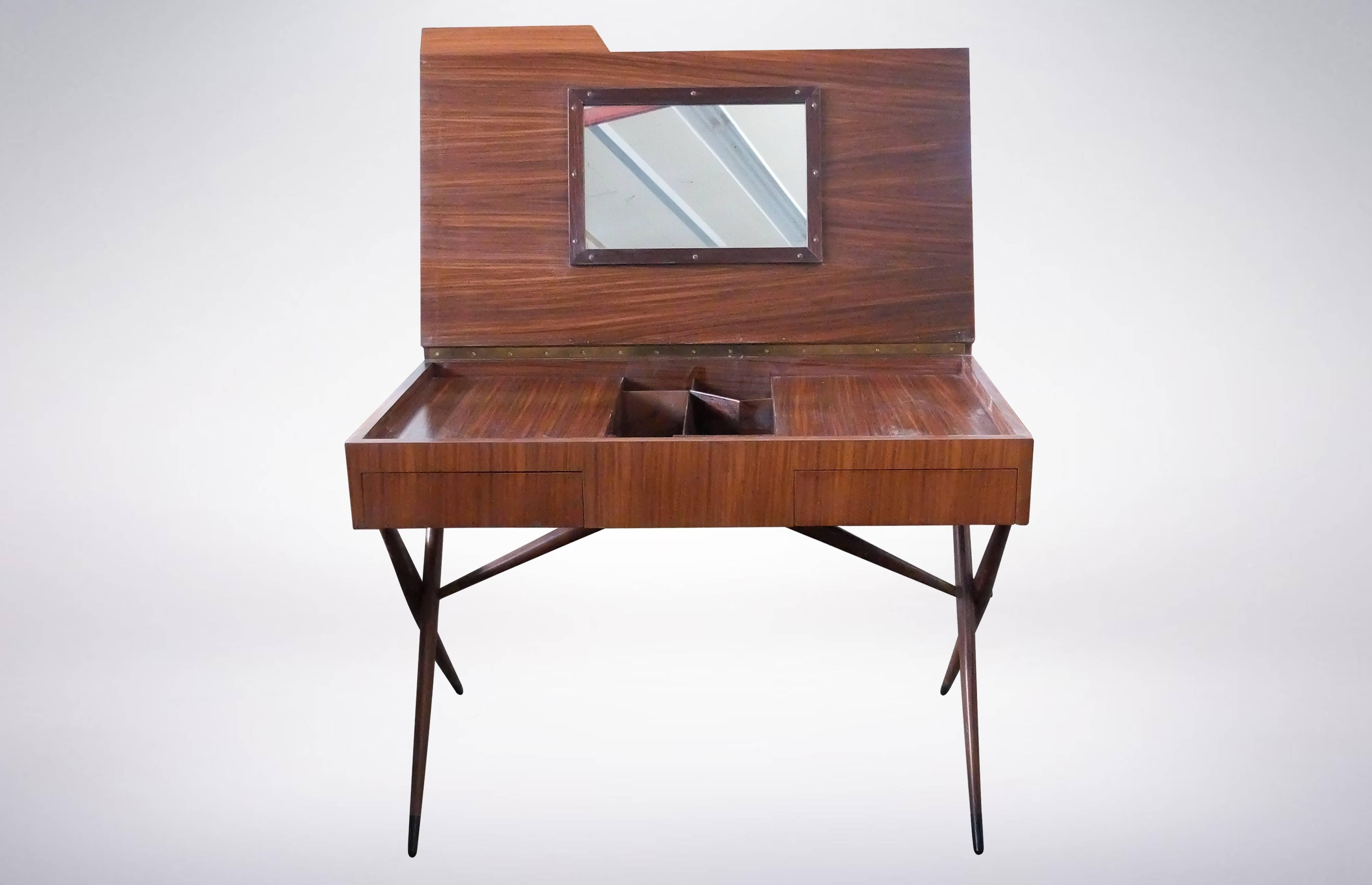 Enameled Ico & Luisa Parisi for Altamira, Italian Mid-Century Modern Walnut Dresser 1942