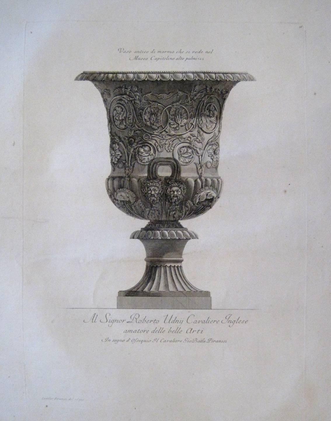 Contemporary Big Terracotta Vase Capitolin, After Roman Era, Capitol, Rome For Sale