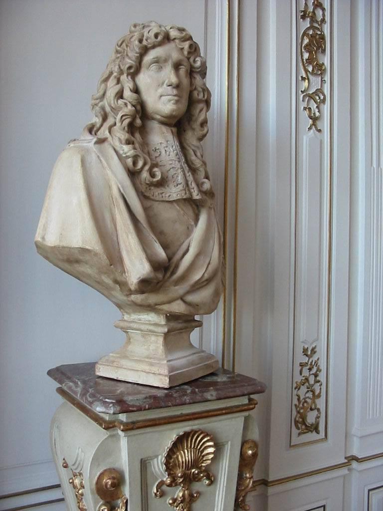 French Terracotta Bust of Colbert, After Antoine Coysevox, Versailles For Sale