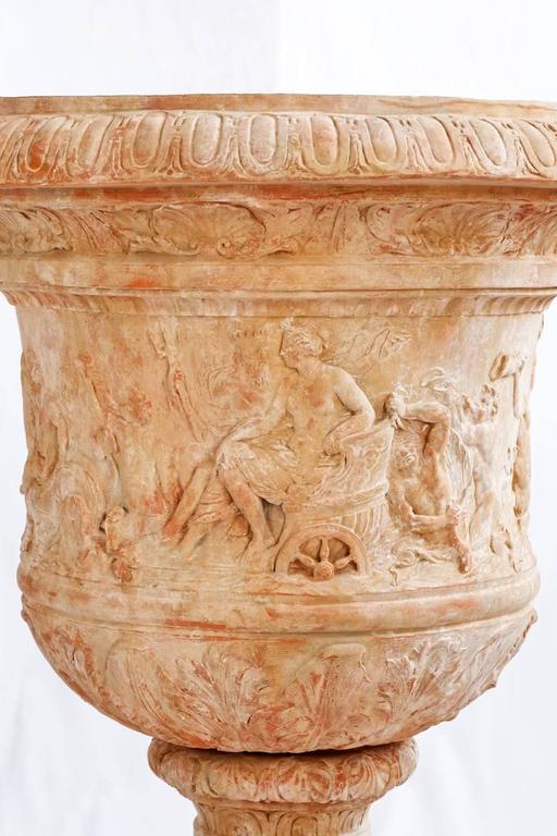 Beautiful Terracotta Vase Neptune after E. Le Hongre For Sale at 1stDibs