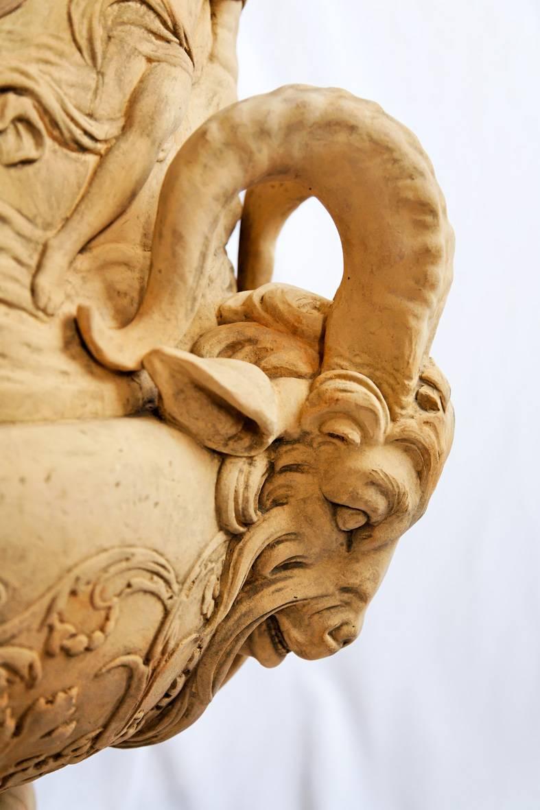 Louis XIV Wonderful Terracotta Vase of the Triumph of Amphitrite after F Girardon For Sale
