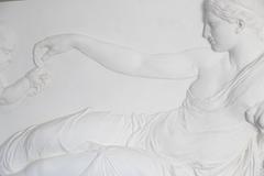 Bas Relief in Plaster "La Charité" after Félix Lecomte