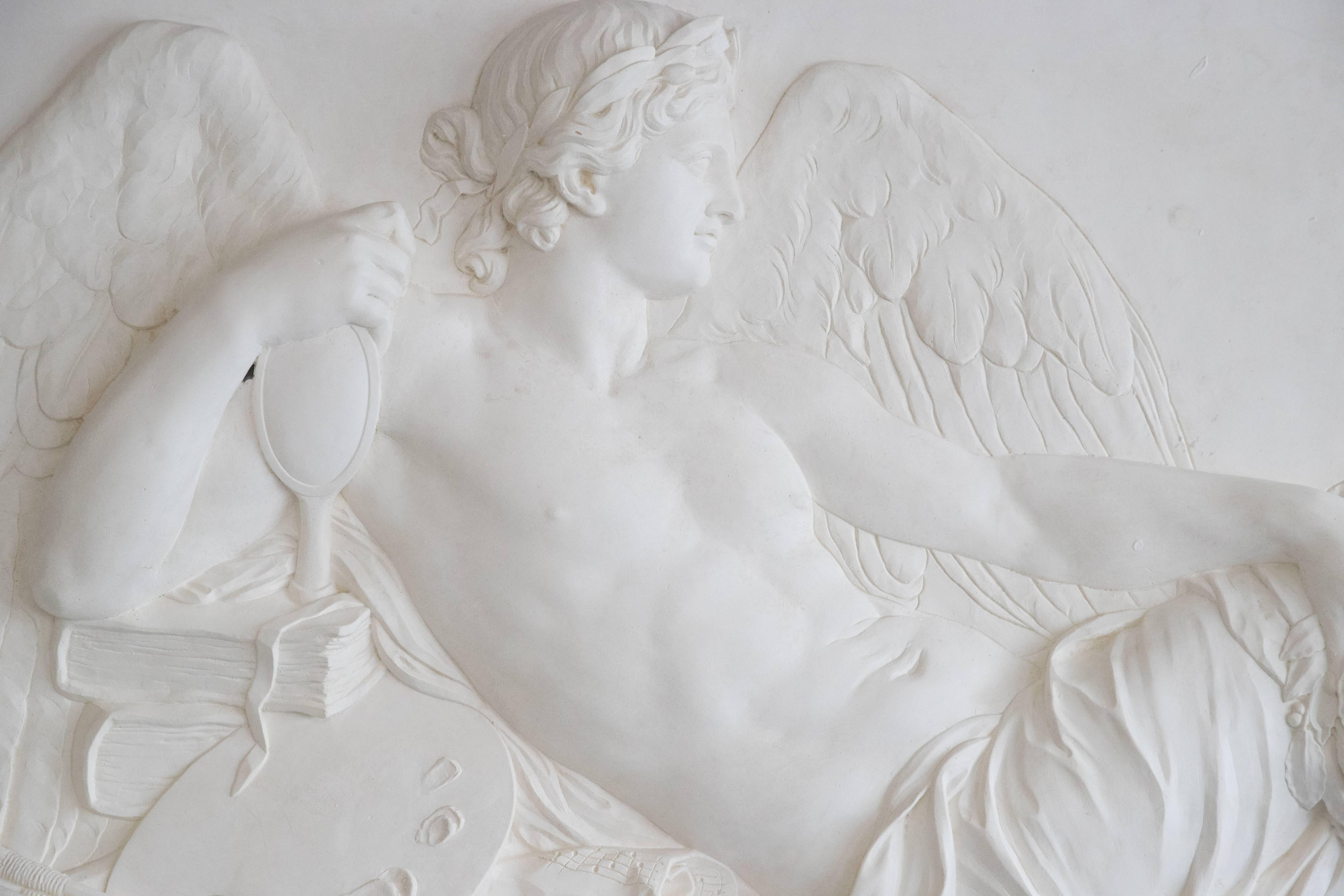 Neoclassical Bas Relief in Plaster 