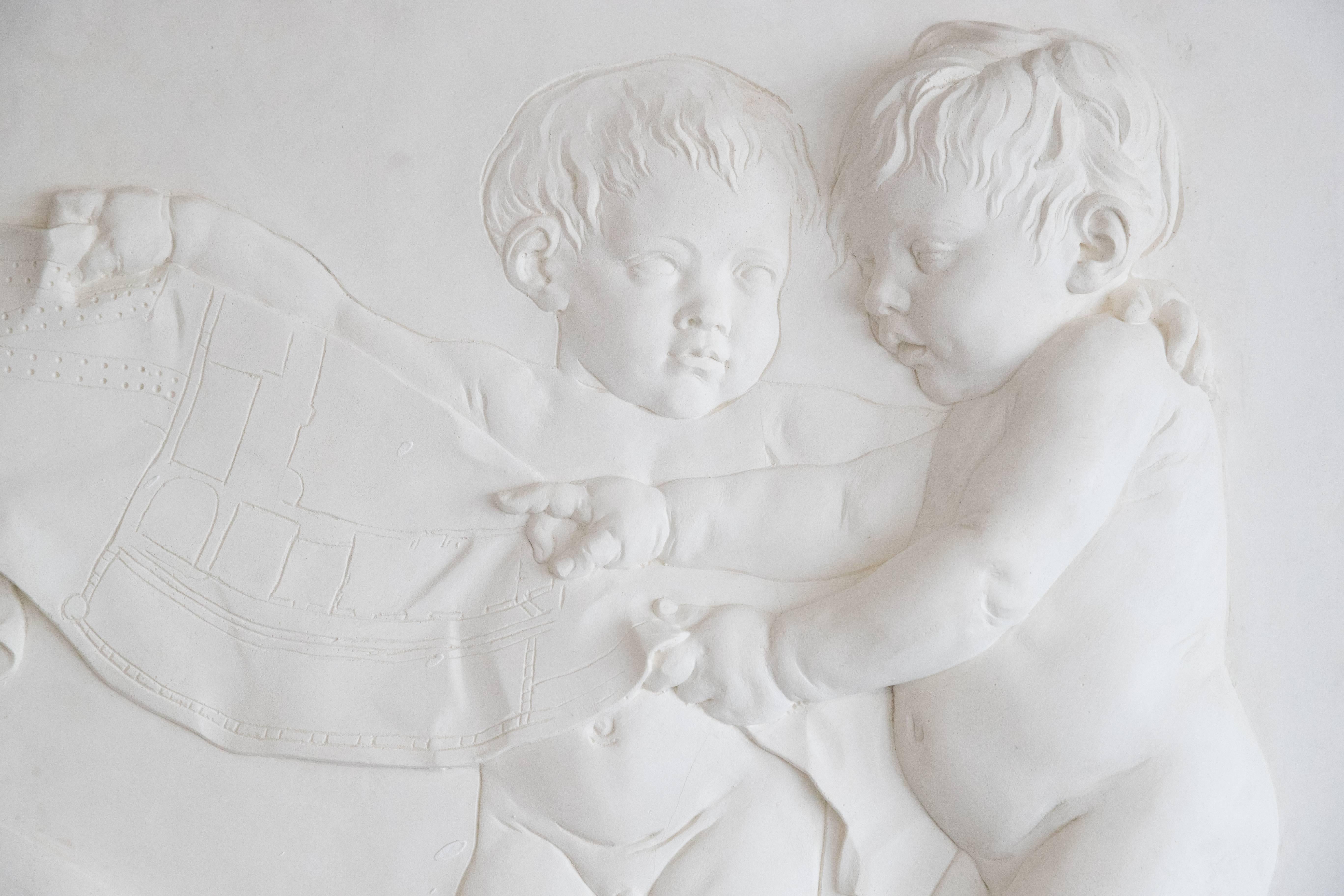 French Bas Relief in Plaster 