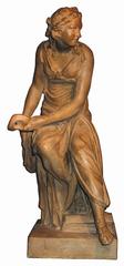 Terracotta Statue "La Comédie" after Louis-Claude Vassé