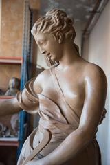 Exceptional Terracotta Statue Compagne De Diane after René Frémin