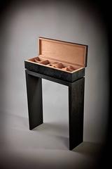 Concorde Humidor Console with Ostrich Leather by D.Rosenblum