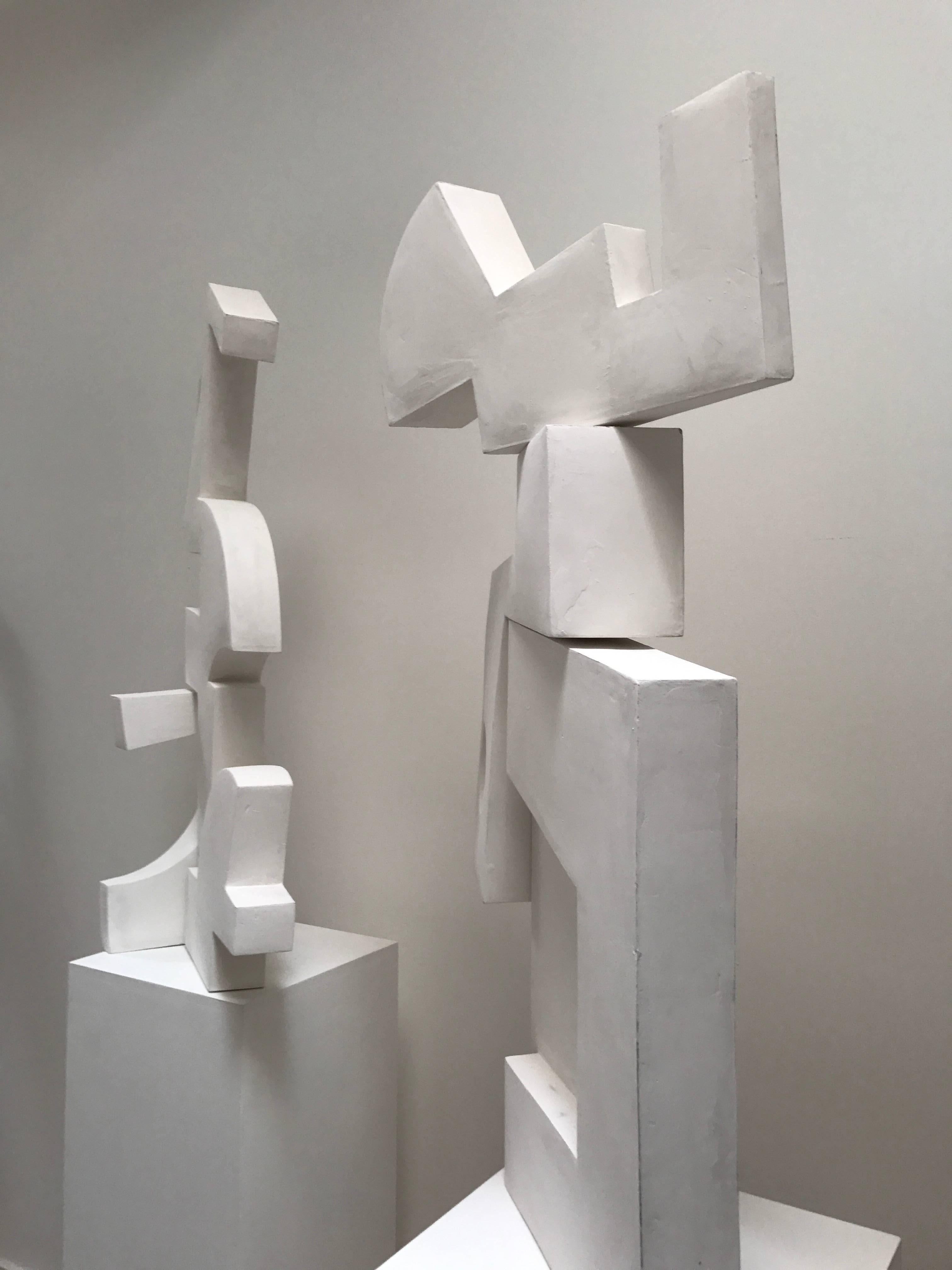 These pair of sculpture is part of the new portfolio of the talented Gareth Devonald Smith, artist and designer based in London, which involves large constructed blocks fitted together to form more integrated structures.
They have a personality