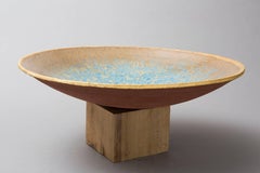 Turquoise and Gold Red Stoneware Bowl 'Constellation' CB/02, 2017 by Karen Swami
