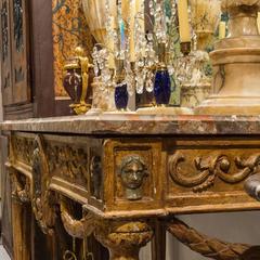 18th Century Italian Console Table with Stone Top