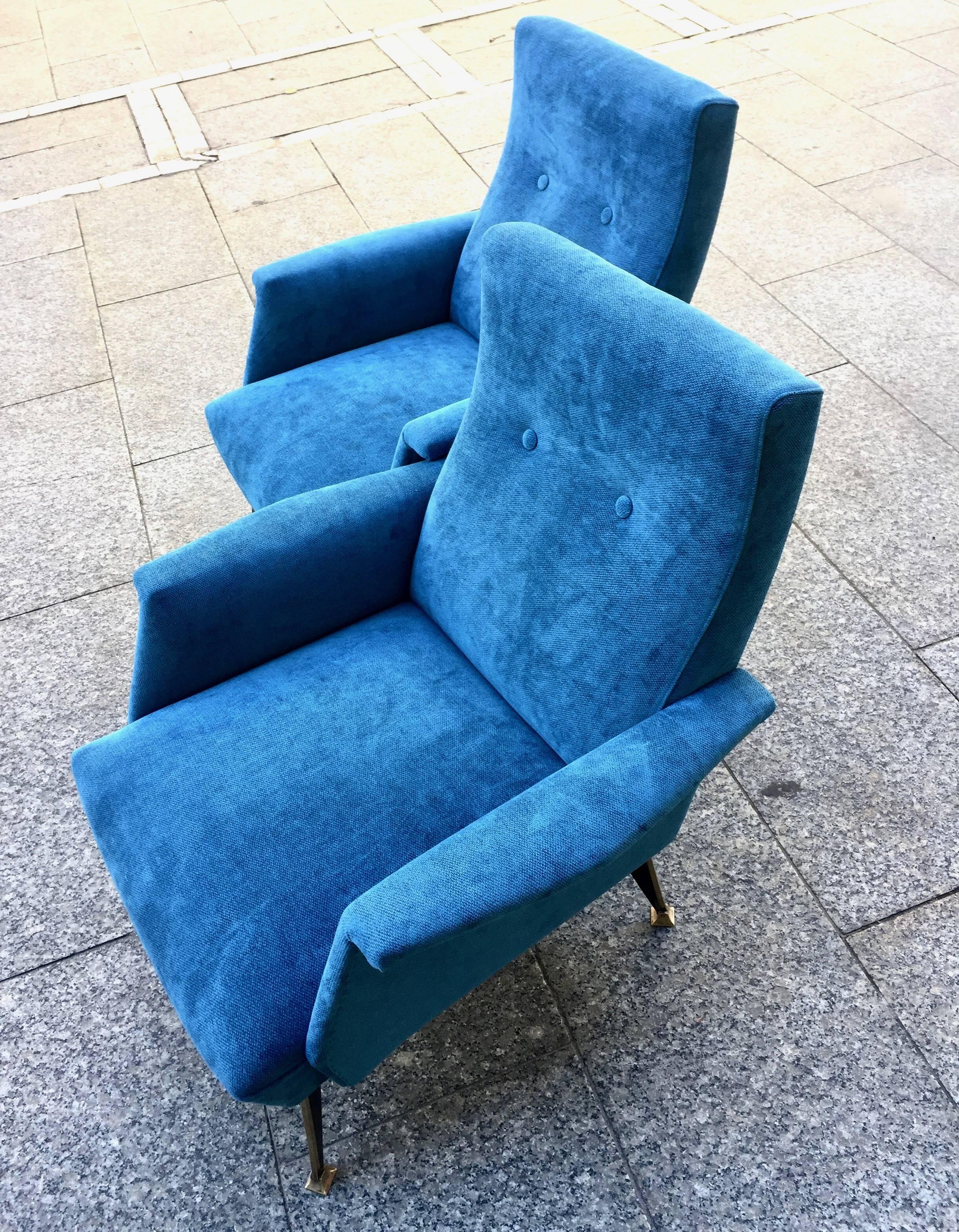 Post-Modern Pair of Italian 1980s Armchairs