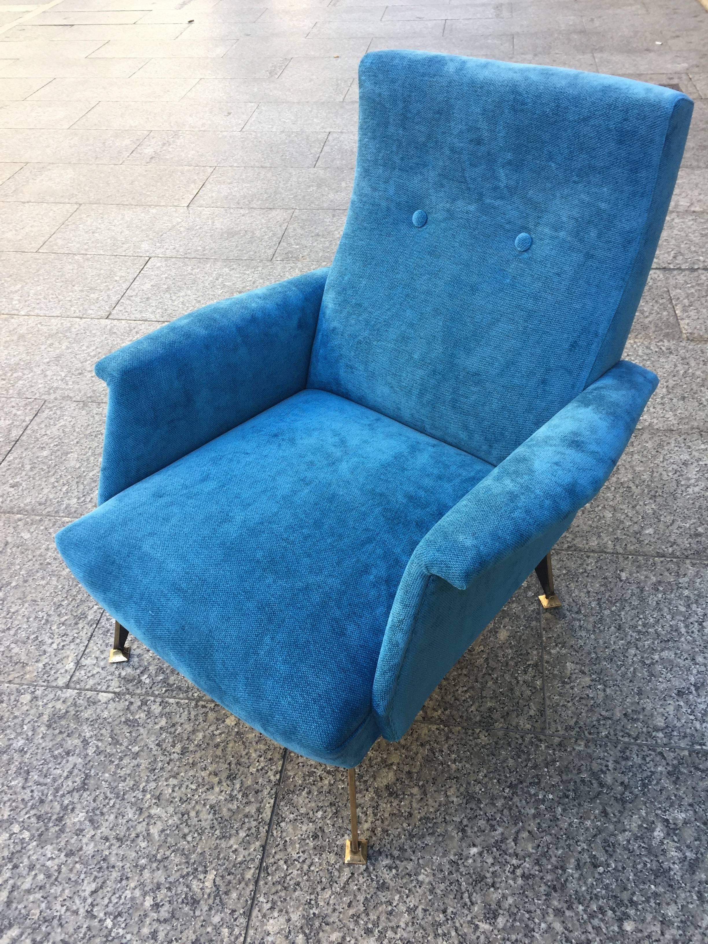 Pair of Italian 1980s Armchairs In Excellent Condition In Madrid, ES