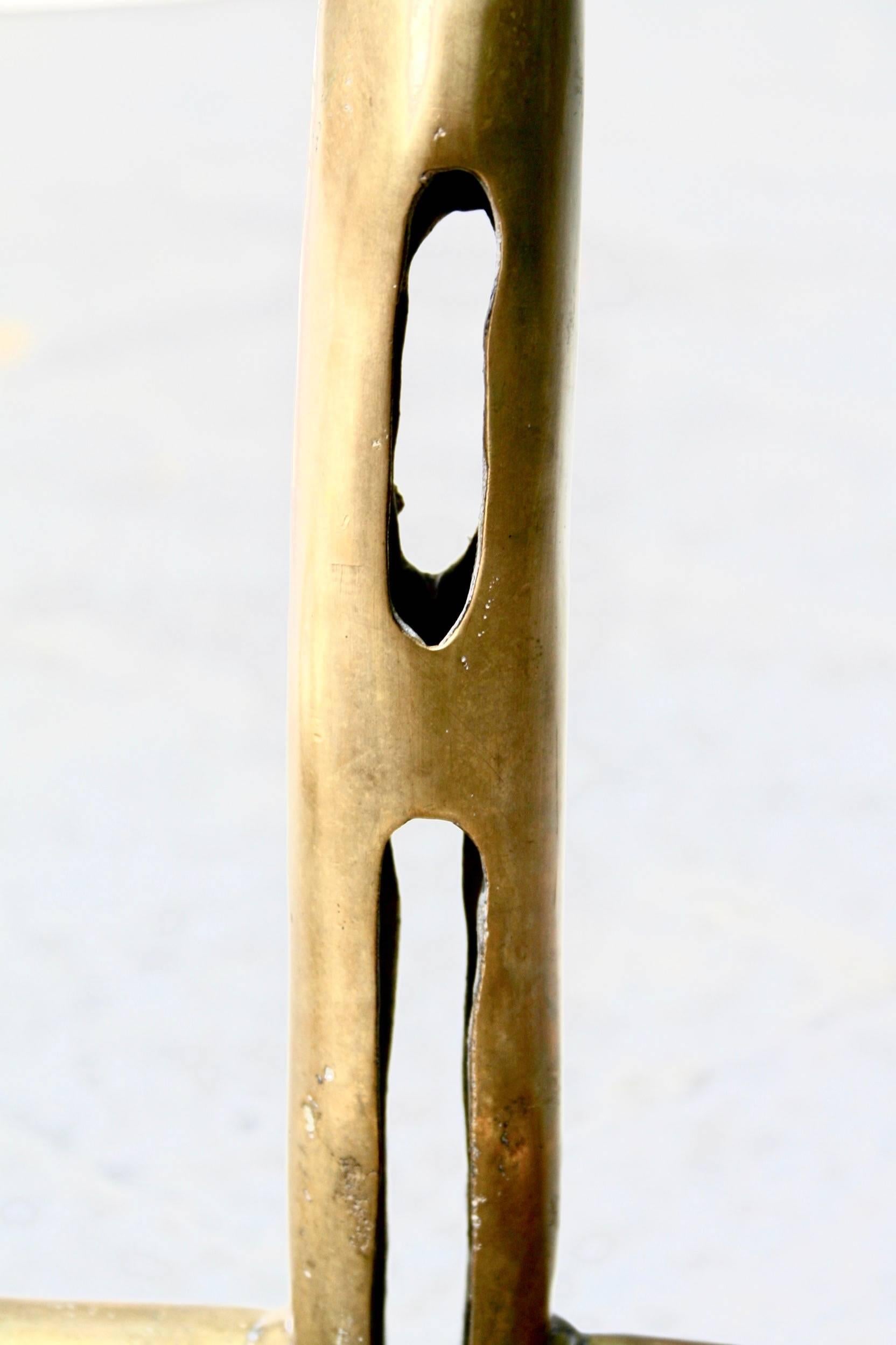 Late 20th Century Pair of 1970s Bronze and Aluminium Stools, David Marshall