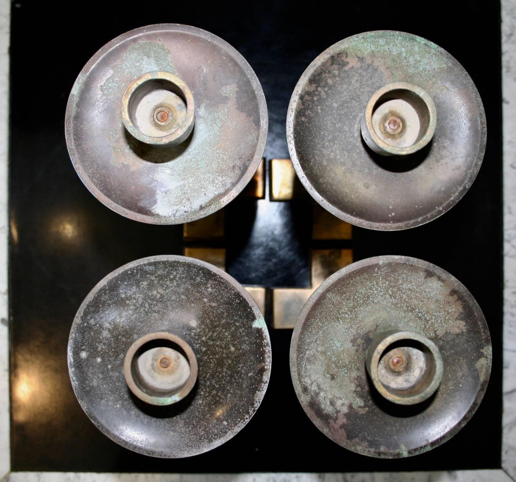 Mid-20th Century Four 1950s Italian Candleholders For Sale