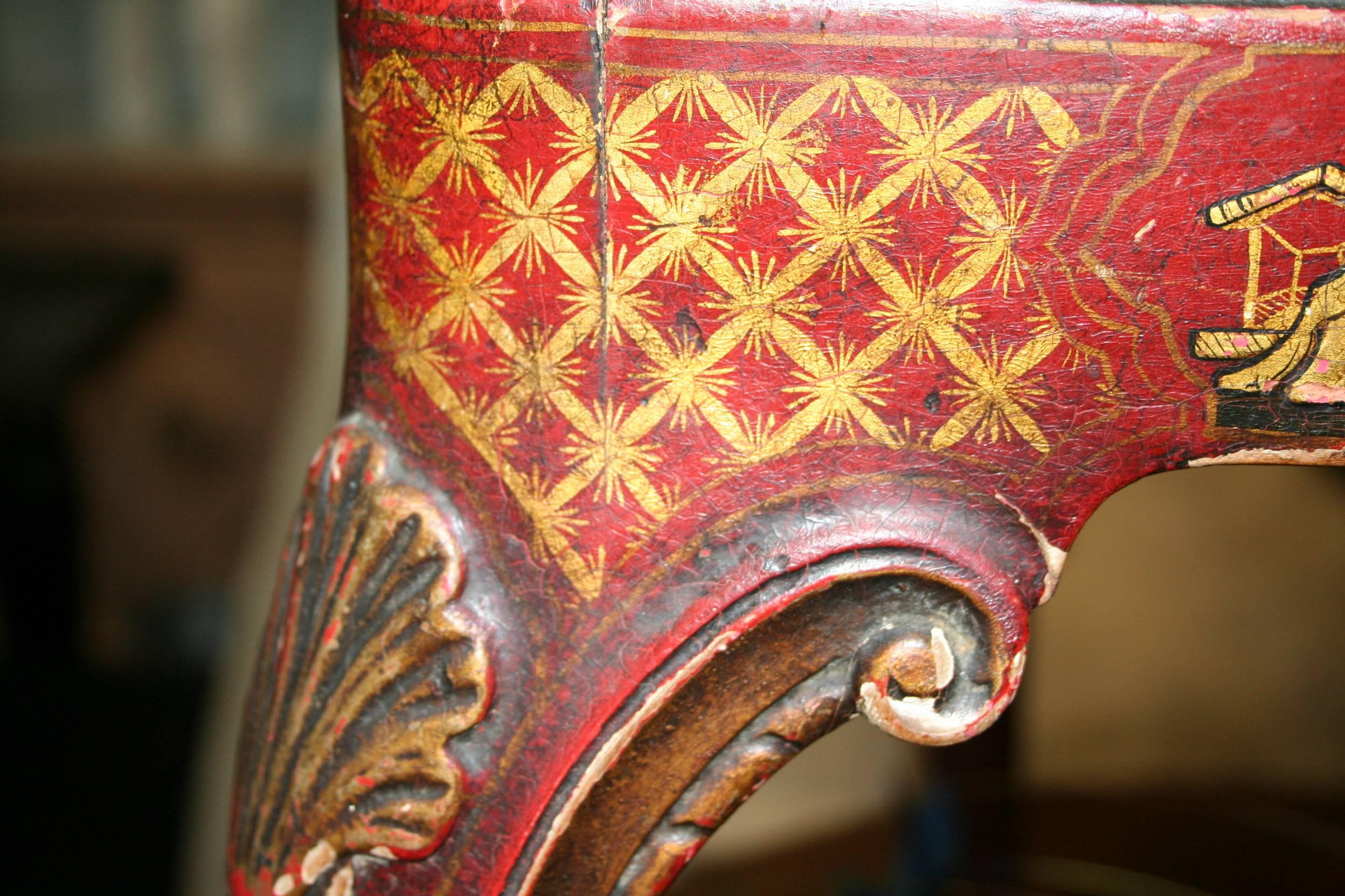 Carved Four Chippendale Chinese Chairs