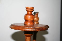 18th Century wooden candlesticks