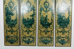 Four Italian 19th Century Blue Grisailles, Four Seasons
