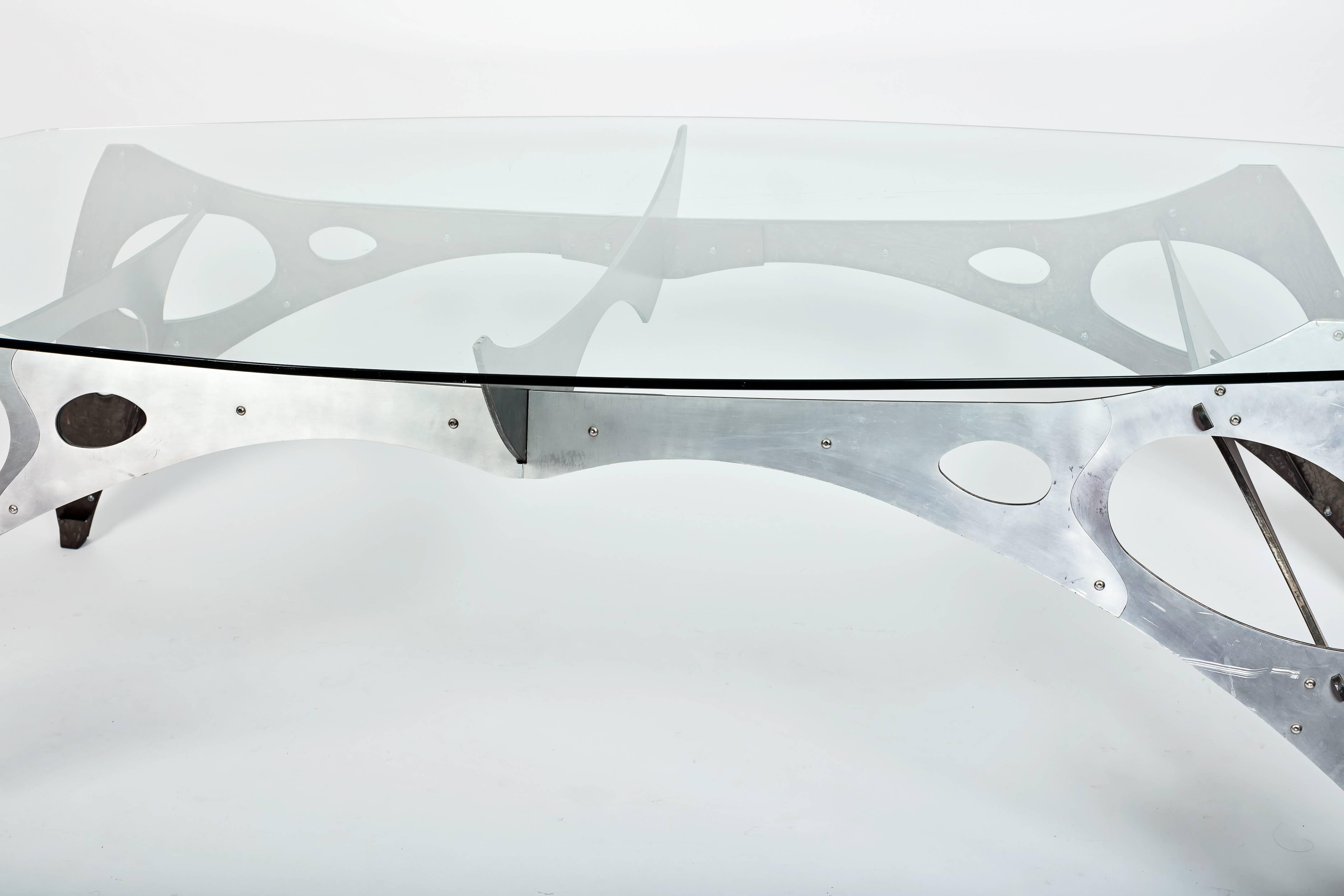 Modern Jonathan Singleton Aluminium Dining Table