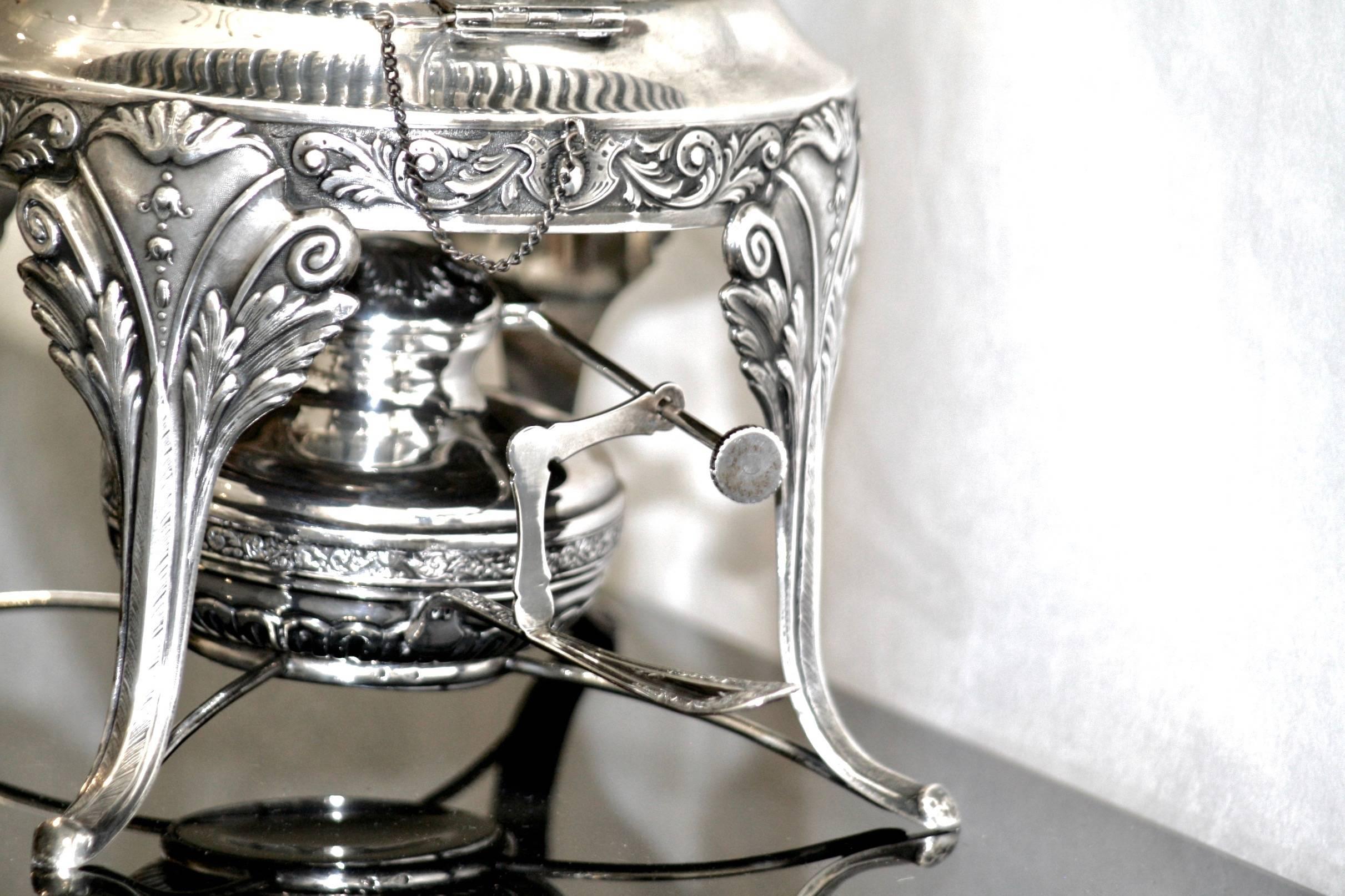 19th Century English Silver Samovar For Sale 2