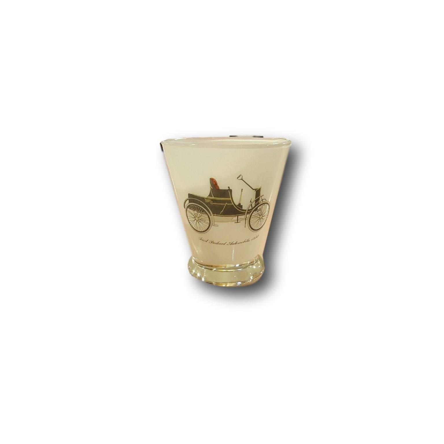 Glass Mid-Century Martini Cocktail Bar-Ware Nine-Piece Set For Sale