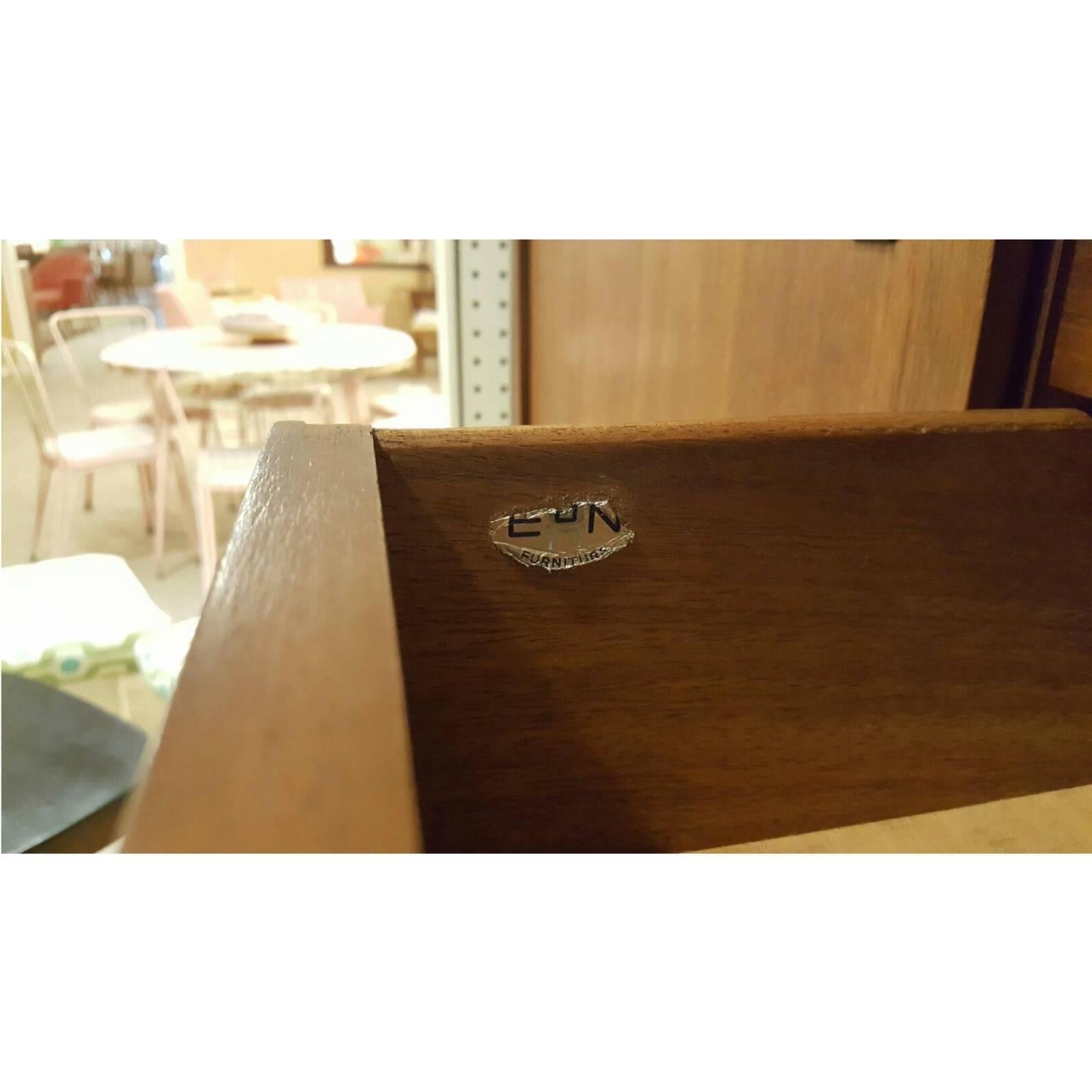 Danish Elliots of Newbury Stow-a-way Credenza, Table and Four Chairs For Sale 1