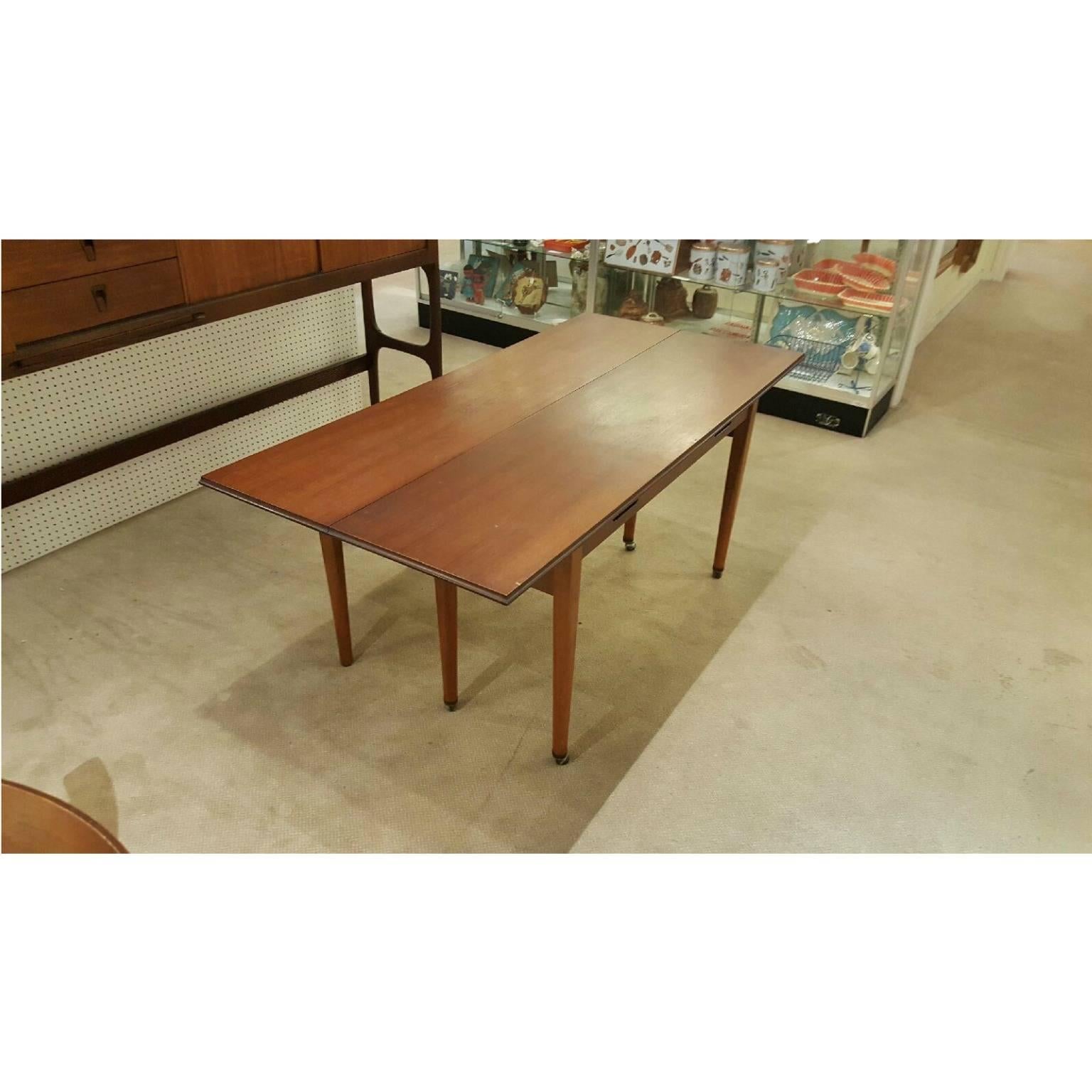 Danish Elliots of Newbury Stow-a-way Credenza, Table and Four Chairs For Sale 2