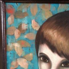 20th Century Oil on Canvas Woman with a Cat
