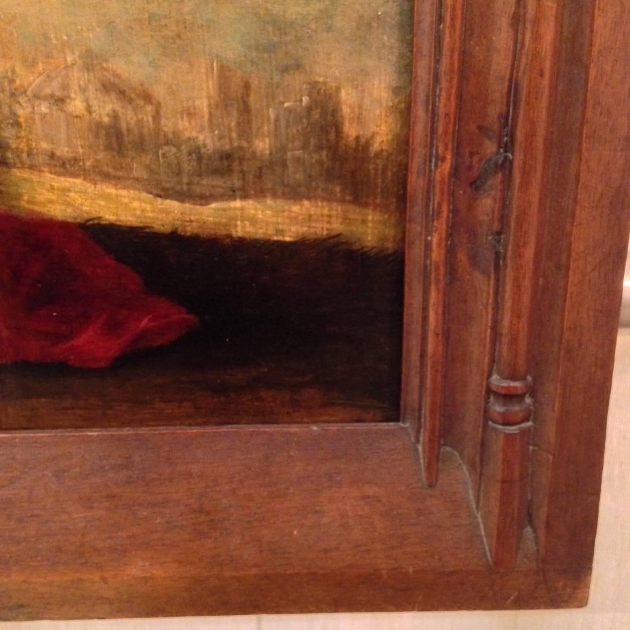 17th Century Oil on Wood Panel In Good Condition For Sale In Saint-Ouen, FR