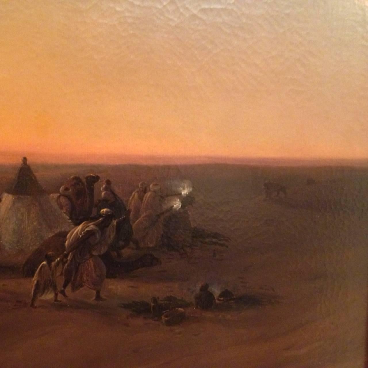 19th Century Orientalist Oil on Canvas In Good Condition For Sale In Saint-Ouen, FR