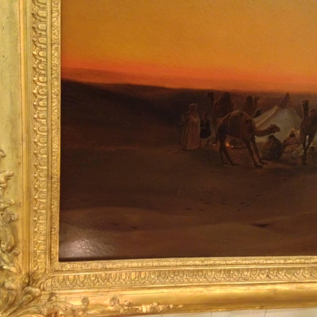 Maghreb 19th Century Orientalist Oil on Canvas For Sale