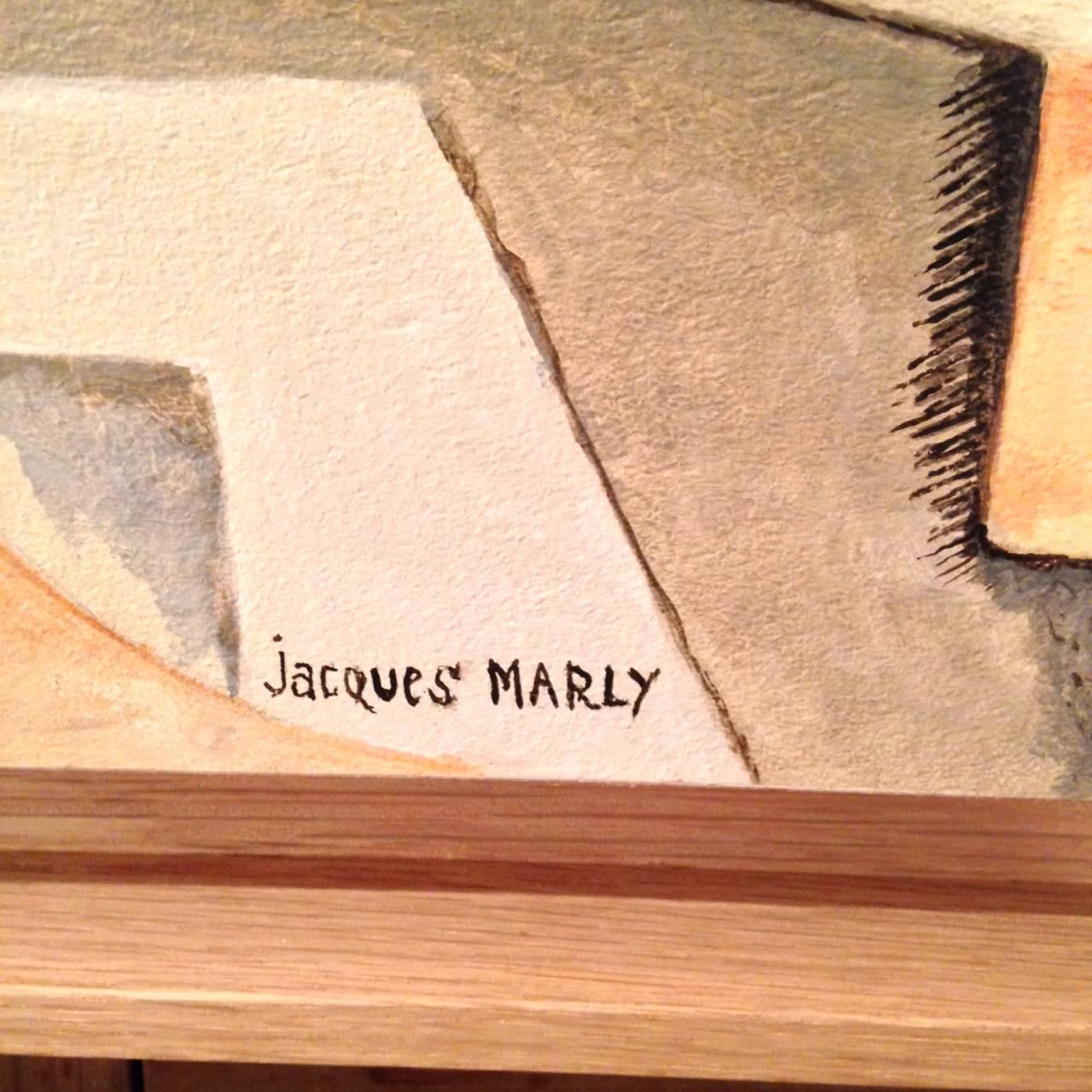 French 20th Century Acrylic and Mixte Technique by Jacques Marly